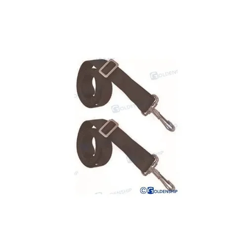 Black Adjustable Straps with Stainless Steel Carabiner - GS72280 product image