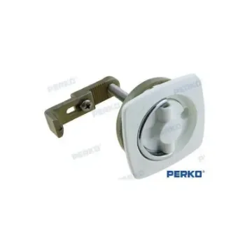 Perko - White Flush Lock Ø51 Mm for 6–28 Mm Doors - GS72365 product image