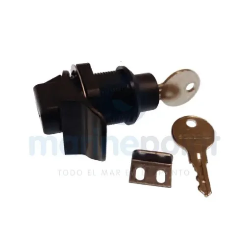 Uv Resistant Black Nylon Glove Box Latch with Key - GS72408 product image