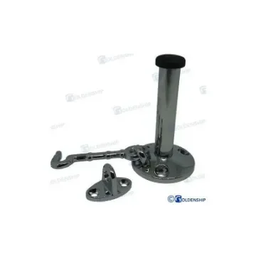 Chrome Plated Bronze Door Holder with Rubber Stop - GS72446 product image