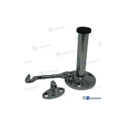Chrome Plated Bronze Door Holder with Rubber Stop - GS72446 product image