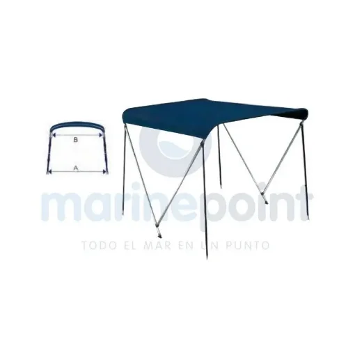 Ocean South Durable Blue 2-Arch Bimini Top - OCEMA0603B product image
