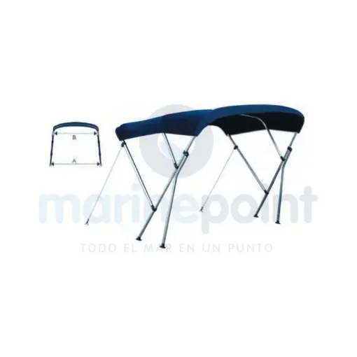 Ocean South - Blue 3-Arch Bimini Top with Supports - OCEMA0952B product image