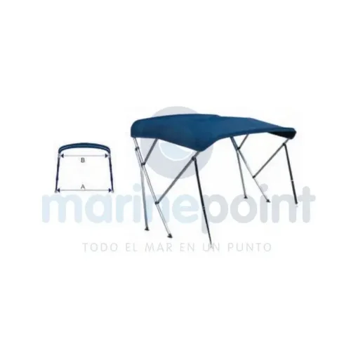Blue 3-Arch Bimini Top with Support - OCEMA0903B product image