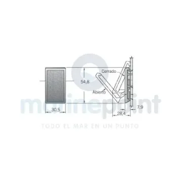 White Flat Tension Latch - 121025 product image