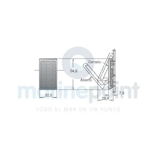 White Flat Tension Latch - 121025 product image