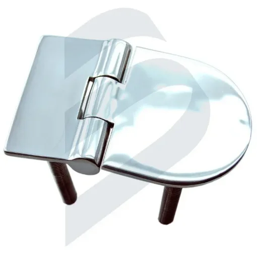 Hinge with Studs, Asymmetrical, Stainless Steel - 127066 product image