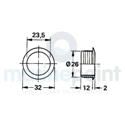 White Rosette, 19mm - 121168 product image