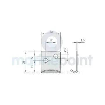 Stainless Steel Hook for Closures - 121030 product image