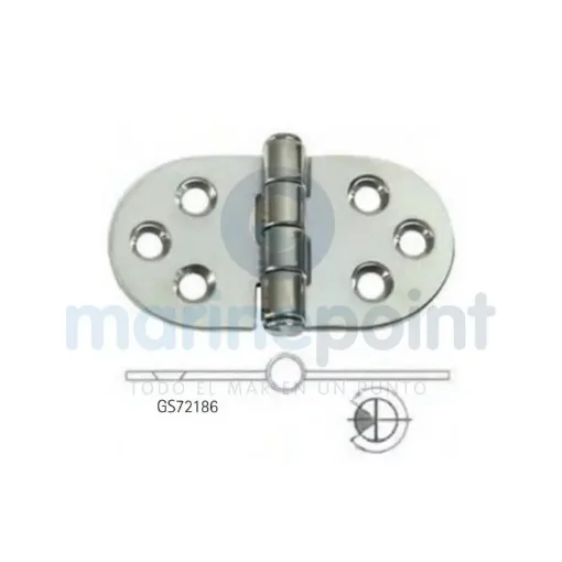 Stainless Steel Half Hinges 76X38mm - GS72186 product image