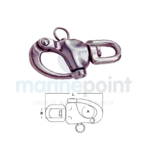 Rotating Halyard Snap Shackle - GS71212B product image