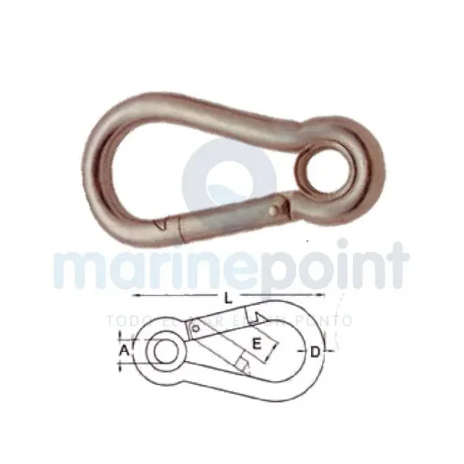 Closed Carabiner Stainless Steel AISI-316 - GS71231 product image