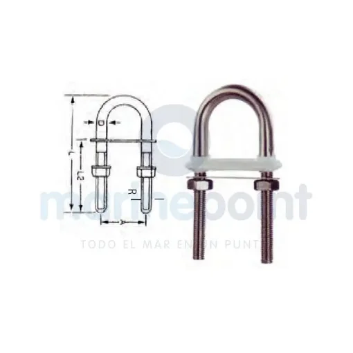 10mm Stainless Steel Eye Bolt with PVC Watertight Seal - GS72035 product image