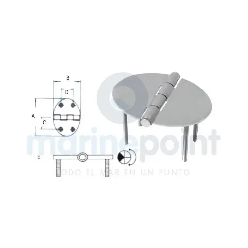 Stainless Steel Hinge 4 Pins - GS72163 product image
