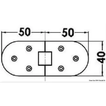 Osculati Hinge 100X40 - 38.290.20 product image