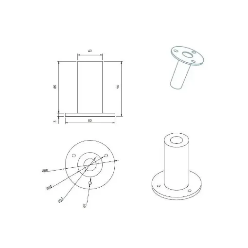 AGUACARBON - 40mm Carbon and Polyester Resin Masthead - BCCL040 product image