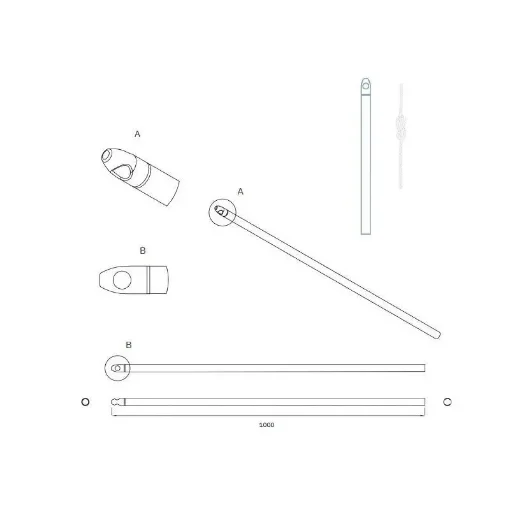 AGUACARBON Carbon Fibre Stanchions with Polyester Rope - CNDLREW product image