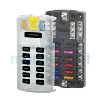 Blue Sea 12 Fuse Panel Ato with Common Negative Bar - BS5026 product image