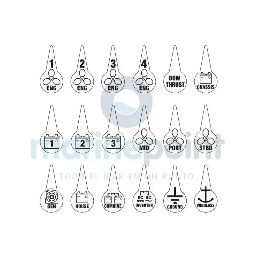 Blue Sea Label Kit for Battery Disconnect Switches - BS7902 product image