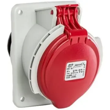 3P+T 32A Red IP44 Marine Connector - 006458 product image