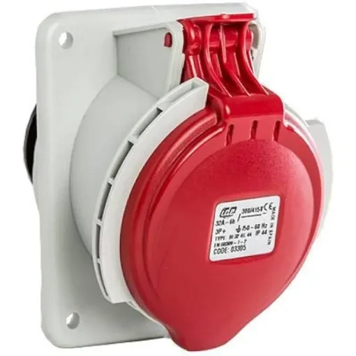 3P+T 32A Red IP44 Marine Connector - 006458 product image