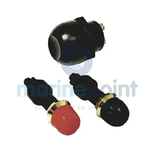 Black Nautical Push Button 30A - 014848N product image