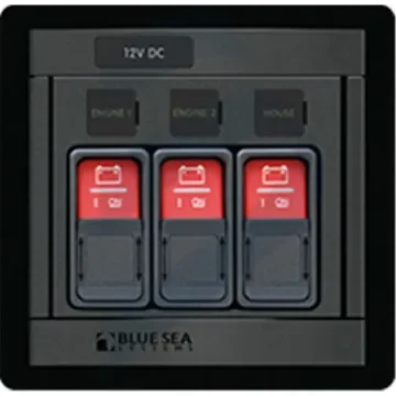 Blue Sea - 360BS Panel with 3 Switches and Remote Control - 291148 product image