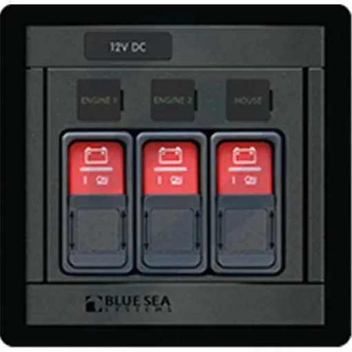 Blue Sea - 360BS Panel with 3 Switches and Remote Control - 291148 product image
