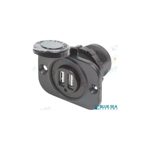 Blue Sea Panel with 12V Socket and Dual USB - BS1016 product image