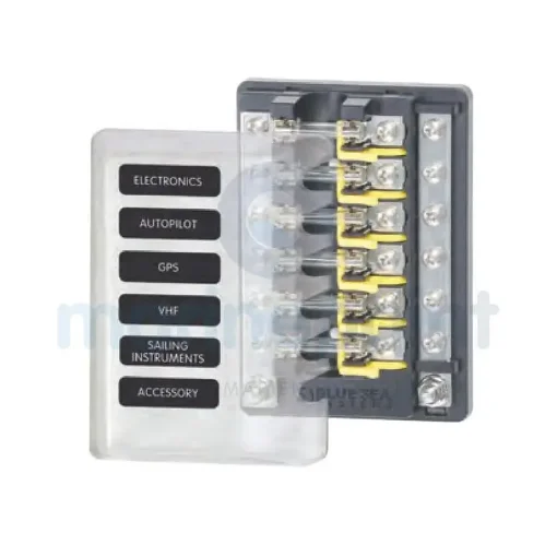 Blue Sea 6 Fuse Panel with Earth Socket - BS5015 product image