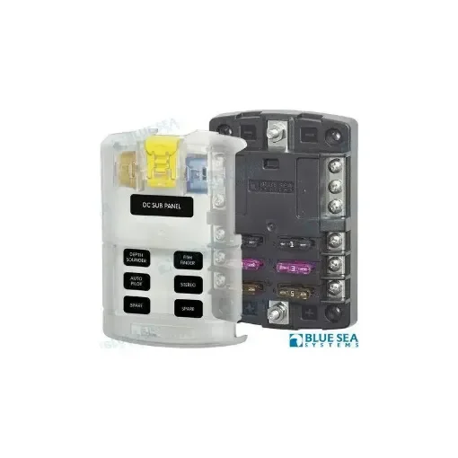 Blue Sea 6 Ato Fuse Panel with Negative Bus - BS5025 product image