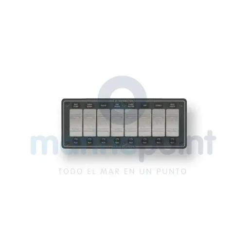 Blue Sea 12V Illuminated Switch Panel 8-Position - BS8261 product image