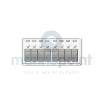 Blue Sea 8 Switch Horizontal Aluminium Exterior Panel - BS8271 product image