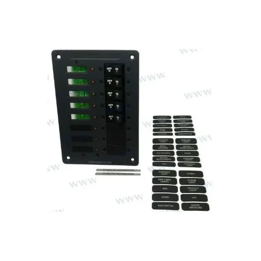 Blue Sea 8 Switch Panel with 15A Protection - BS8676 product image