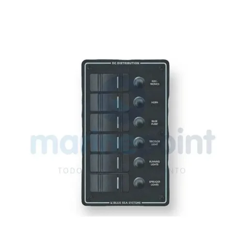 Waterproof Vertical Panel with 6 Switches - BS8373 product image