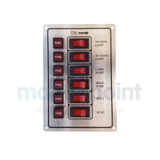Vertical Electrical Panel with 6 LED Switches - GS11193 product image