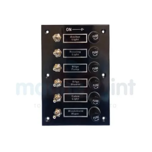 6-Switch Panel with Marine Fuse Holder - GS11191 product image