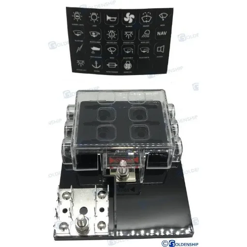 Blue Sea - 6-Fuse Panel with Negative Busbar - GS11410 product image