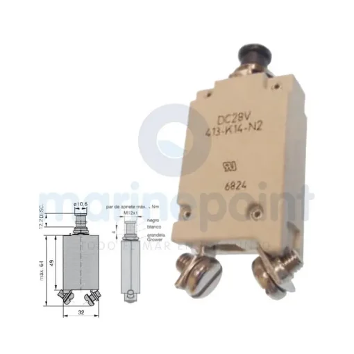 ETA - 50A Single-Pole Thermal Magnetic Circuit Breaker - GS11446 product image