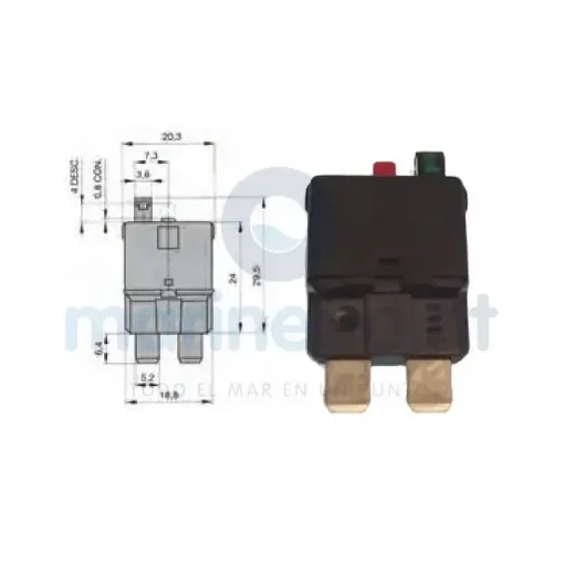 8A Single-Pole Thermal Fuse Switch - GS11480 product image