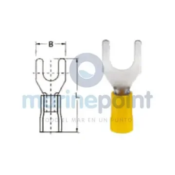 M4 Yellow Fork Terminals 4-6mm² - GS11623 product image