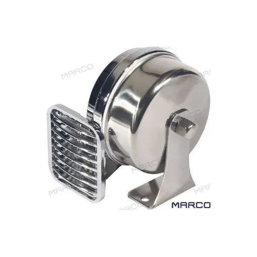 Marco - Simple 12V Electric Horn, Chrome Brass - GS12020 product image