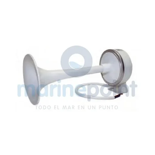 Marco 12V Marine Electric Horn, White Varnished Brass - GS12028 product image