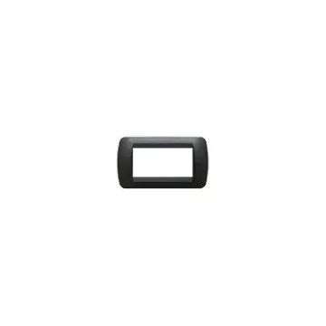 Living Ticino 4-Module Plate Graphite Black - L4804GFN product image