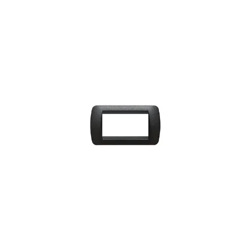 Living Ticino 4-Module Plate Graphite Black - L4804GFN product image