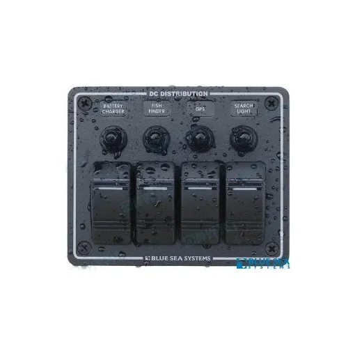 Blue Sea Horizontal Electrical Panel 4 Switches - BS8372 product image