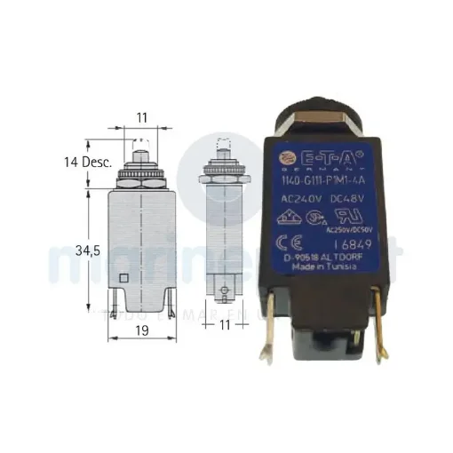 ETA 10 Ah Magnetic Circuit Breaker - GS11468 product image
