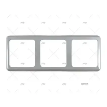 White 3-Gang Frame for Marine Electrical Installation - 64000037 product image
