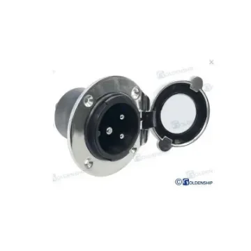 16A Stainless Steel Shore Power Socket Base - GS11335 product image