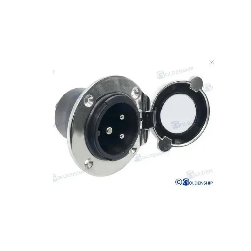 16A Stainless Steel Shore Power Socket Base - GS11335 product image